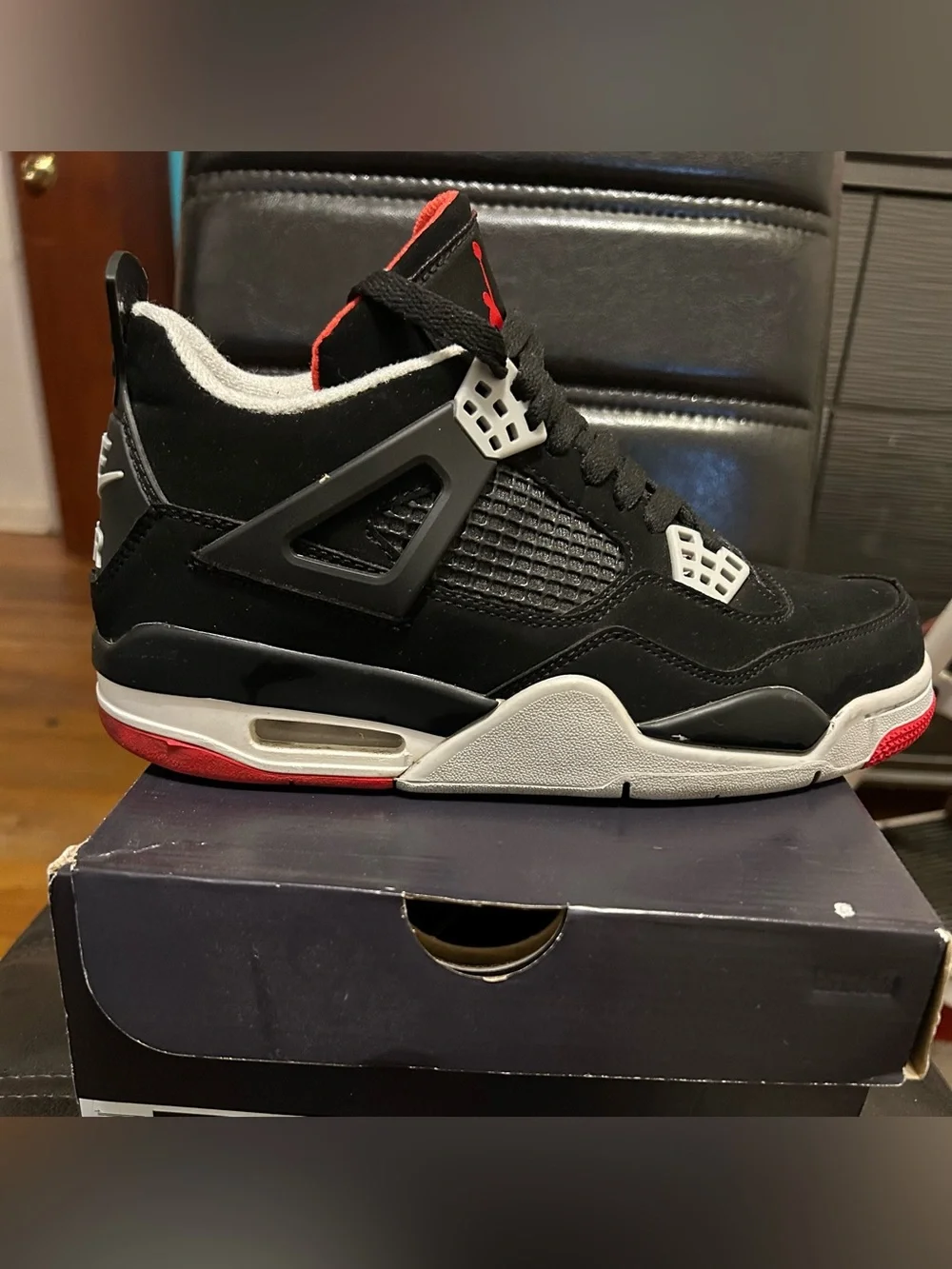 Jordan Retro Black, Red & White High-Top Sneakers